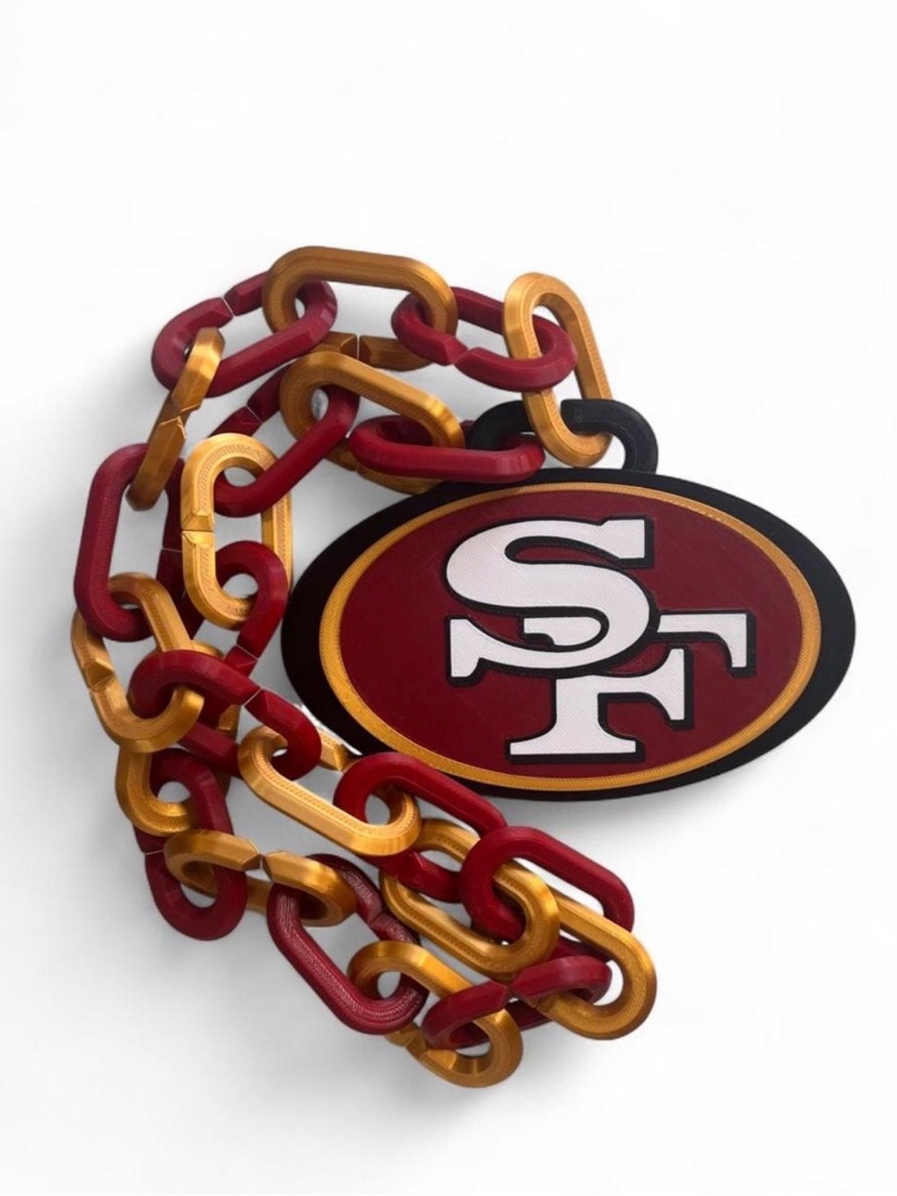 San Francisco 49ers Red & Gold Chain Necklace